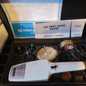 Vintage Sears Shoe Polisher Kit w/ Electric Buffer & Brushes
